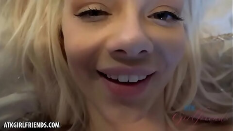You fuck hot blonde until you cum in her pussy...