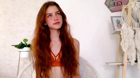 Horny amateur web cam teen girl takes a toy...