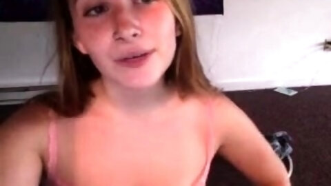 Blonde amateur gives webcam show with toys