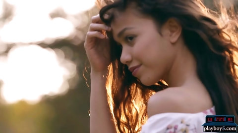 Petite body Filipina teen model strips naked...